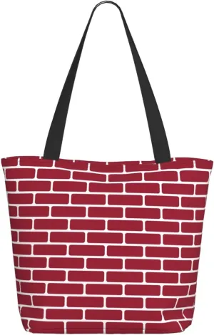 Snowflakes Red Green Stripes Tote Bag Women Reusable Shopping Bags Shoulder Bag Portable Storage HandBags