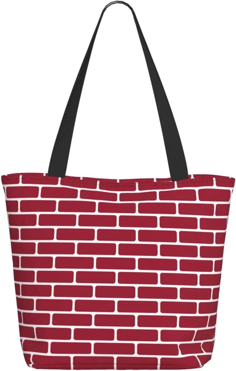 Snowflakes Red Green Stripes Tote Bag Women Reusable Shopping Bags Shoulder Bag Portable Storage HandBags