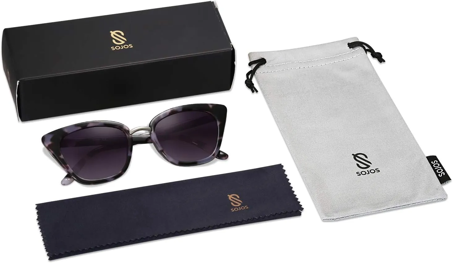 SOJOS Cat Eye Designer Sunglasses Fashion UV400 Protection Glasses SJ2052