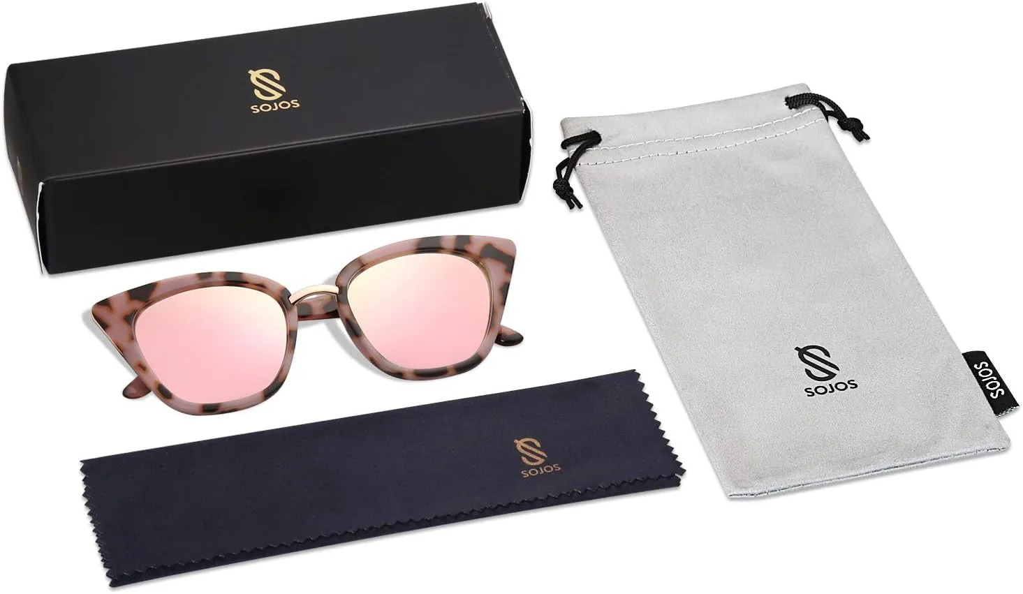 SOJOS Cat Eye Designer Sunglasses Fashion UV400 Protection Glasses SJ2052