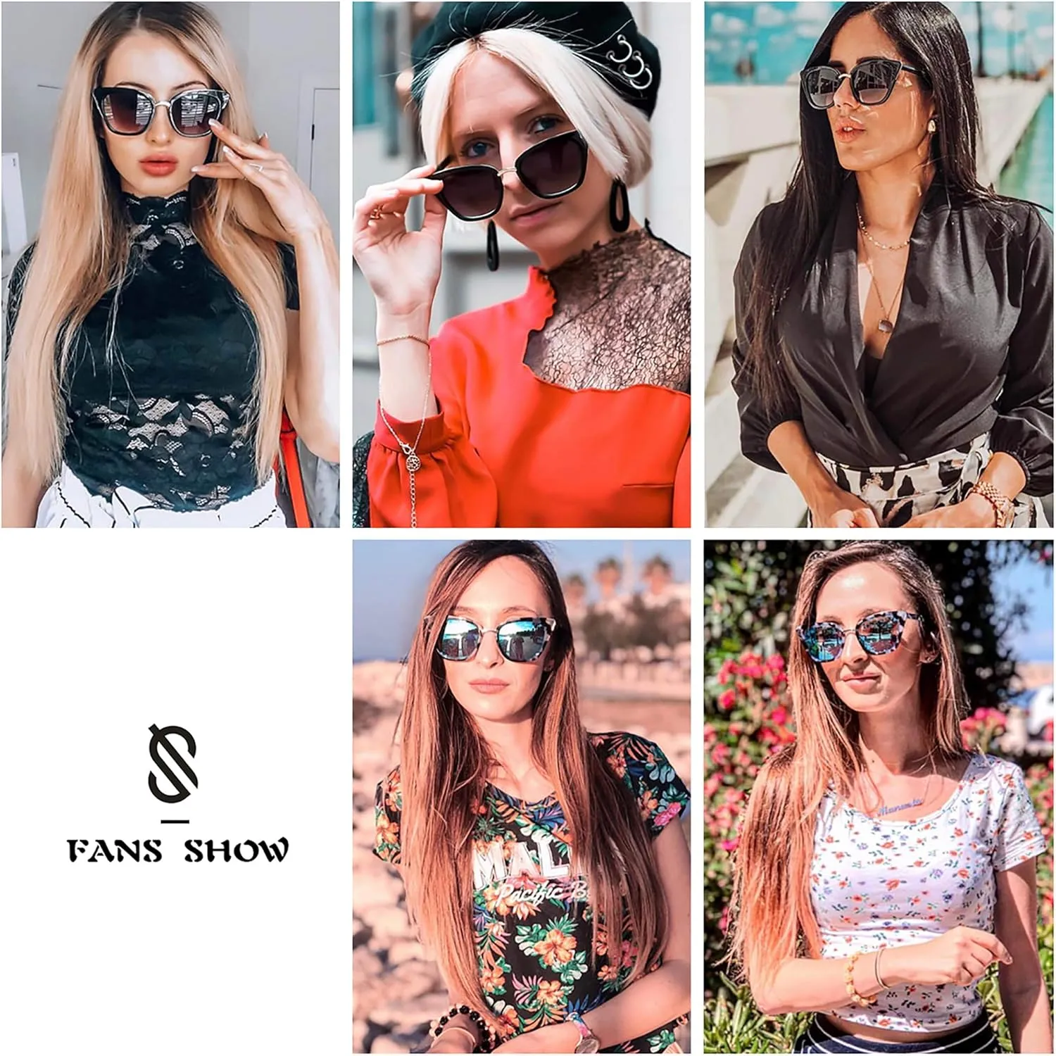 SOJOS Cat Eye Designer Sunglasses Fashion UV400 Protection Glasses SJ2052