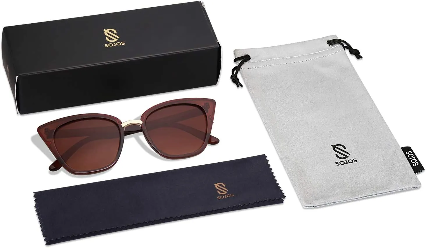 SOJOS Cat Eye Designer Sunglasses Fashion UV400 Protection Glasses SJ2052