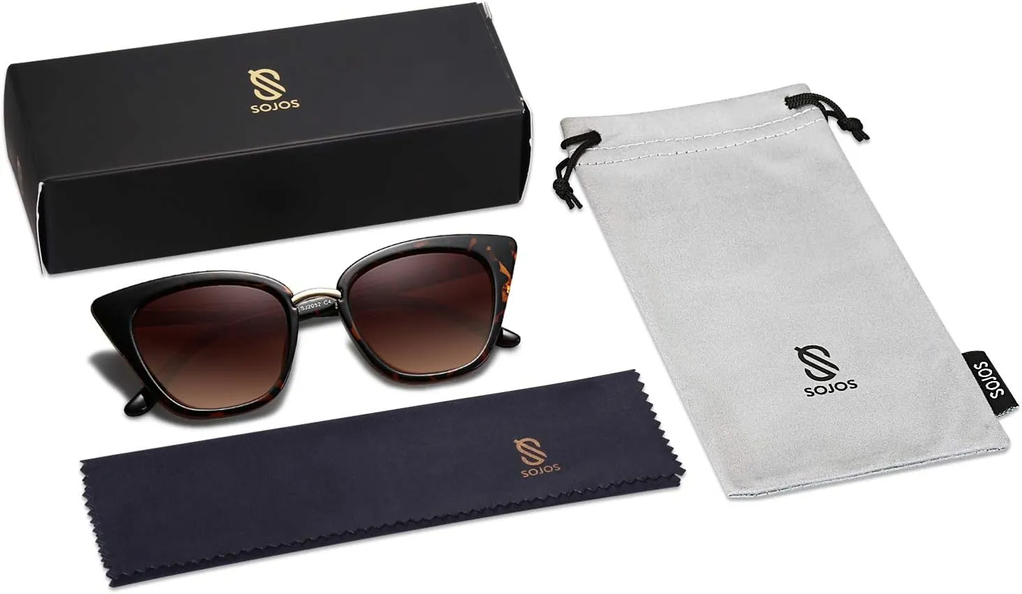 SOJOS Cat Eye Designer Sunglasses Fashion UV400 Protection Glasses SJ2052