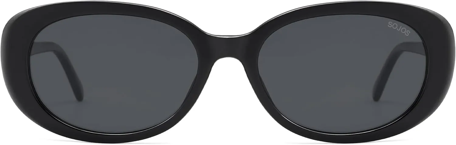 SOJOS Retro Oval Polarized Sunglasses for Women Men Vintage 90s Style Designer Inspired Sunnies Sun Glasses SJ2369