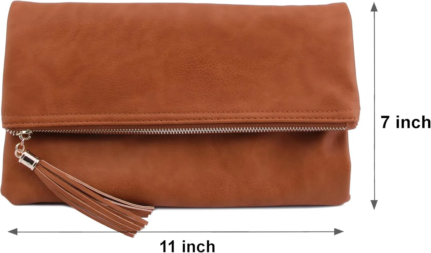 Solene Envelope Clutch Bags for Women Foldover Crossbody Tassel Wallet with Chain Strap, Elegant Evening Purse