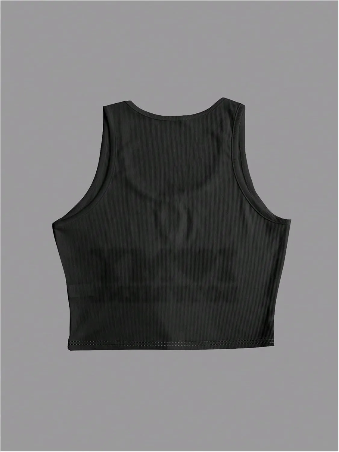 SOLY HUX Women's V Neck Crop Tops Basic Trendy Notched Sleeveless Slim Fit Summer Y2k Sexy Crop Tank Top