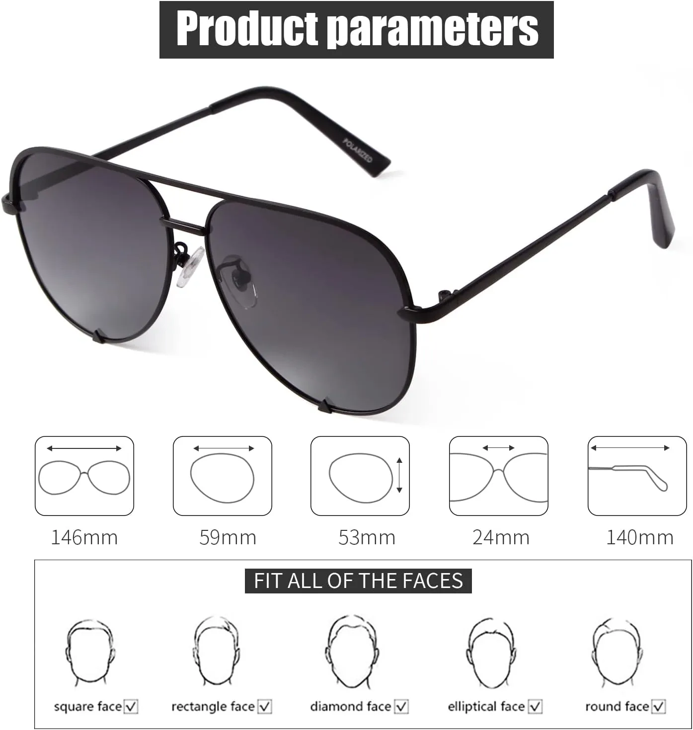 SORVINO Oversized Aviator Sunglasses for Women Men Trendy Retro Bulk Shade Black Faded Sun Glasses Classic UV Protection
