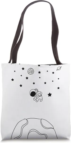 Space Astronaut Galaxy Aesthetic Environmentalist Tote Bag