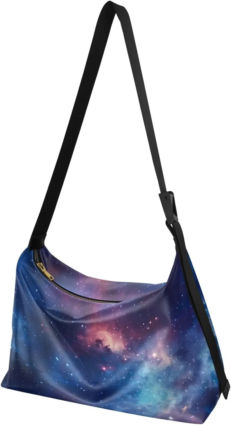Space Large Leather Crossbody Bag, Shoulder Sling Bag for Men, Cross Body Leather Shoulder Bag