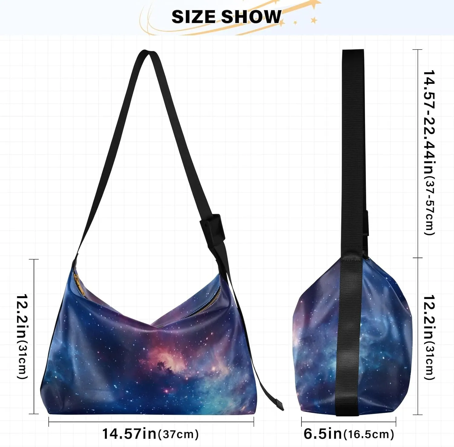Space Large Leather Crossbody Bag, Shoulder Sling Bag for Men, Cross Body Leather Shoulder Bag