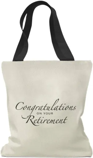 Speedy Pros Canvas Tote Bag for Women Congratulations on Your Retirement Retire Beach Bags for Women