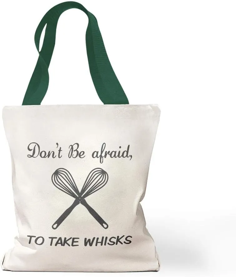 Speedy Pros Canvas Tote Bag for Women Don'T Be Afraid to Take Whisks Kitchen Housewarming Beach Bags for Women