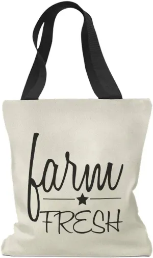 Speedy Pros Canvas Tote Bag for Women Farm Fresh B Home & Hearth Barns & Farms Beach Bags for Women