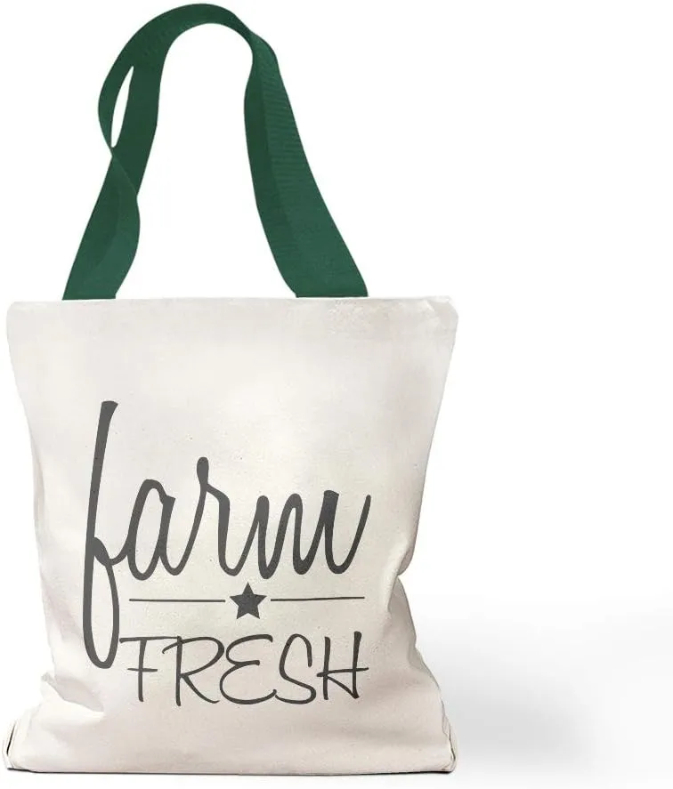 Speedy Pros Canvas Tote Bag for Women Farm Fresh B Home & Hearth Barns & Farms Beach Bags for Women