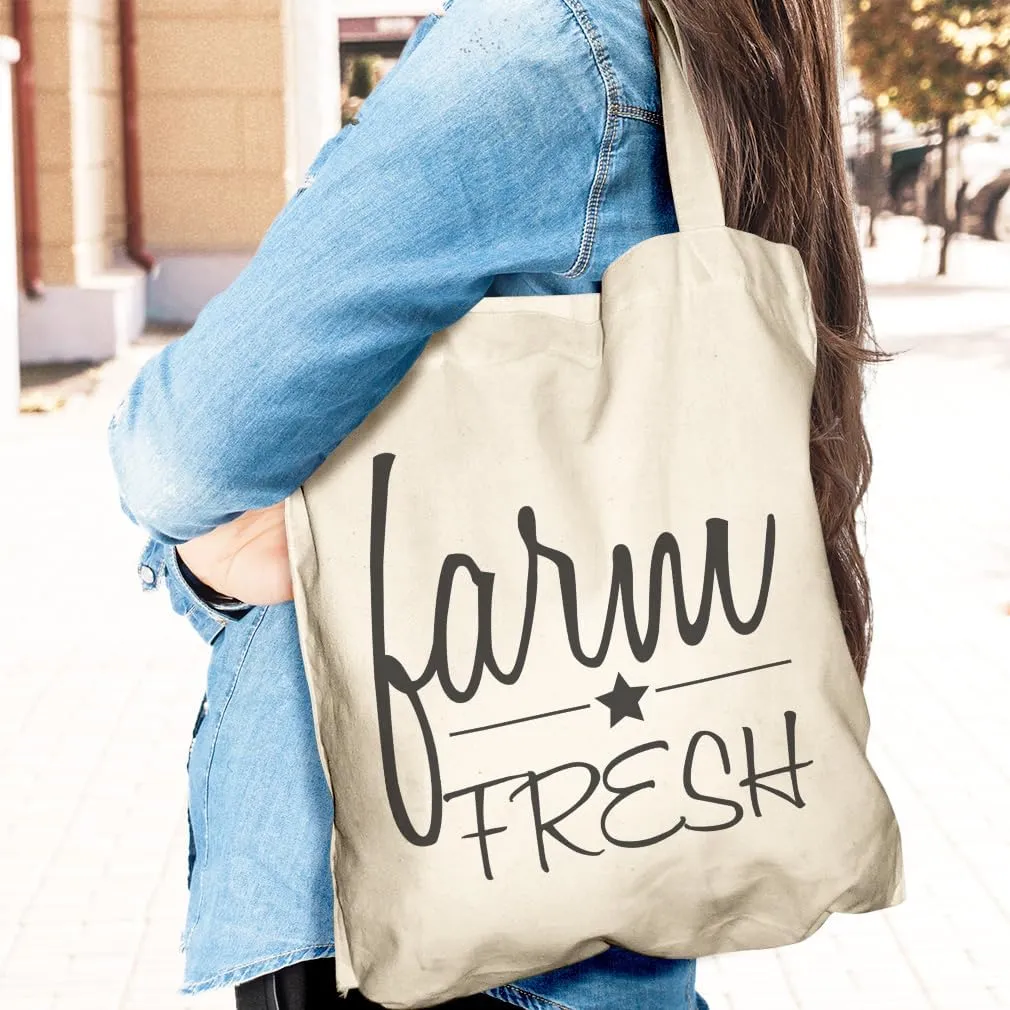 Speedy Pros Canvas Tote Bag for Women Farm Fresh B Home & Hearth Barns & Farms Beach Bags for Women