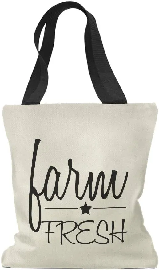 Speedy Pros Canvas Tote Bag for Women Farm Fresh B Home & Hearth Barns & Farms Beach Bags for Women