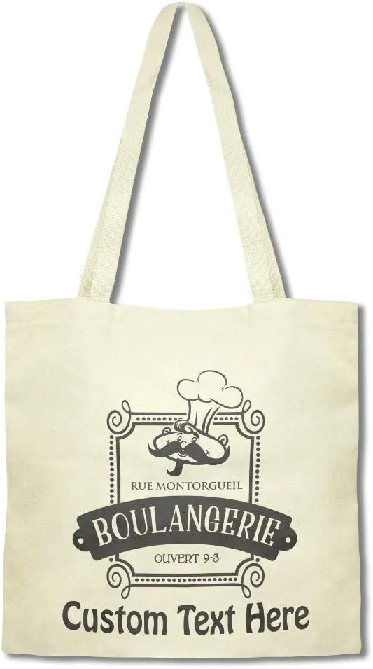 Speedy Pros Canvas Tote Bag for Women Rue Montorgueil Boulangerie Ouvert 9-3 Paris France French