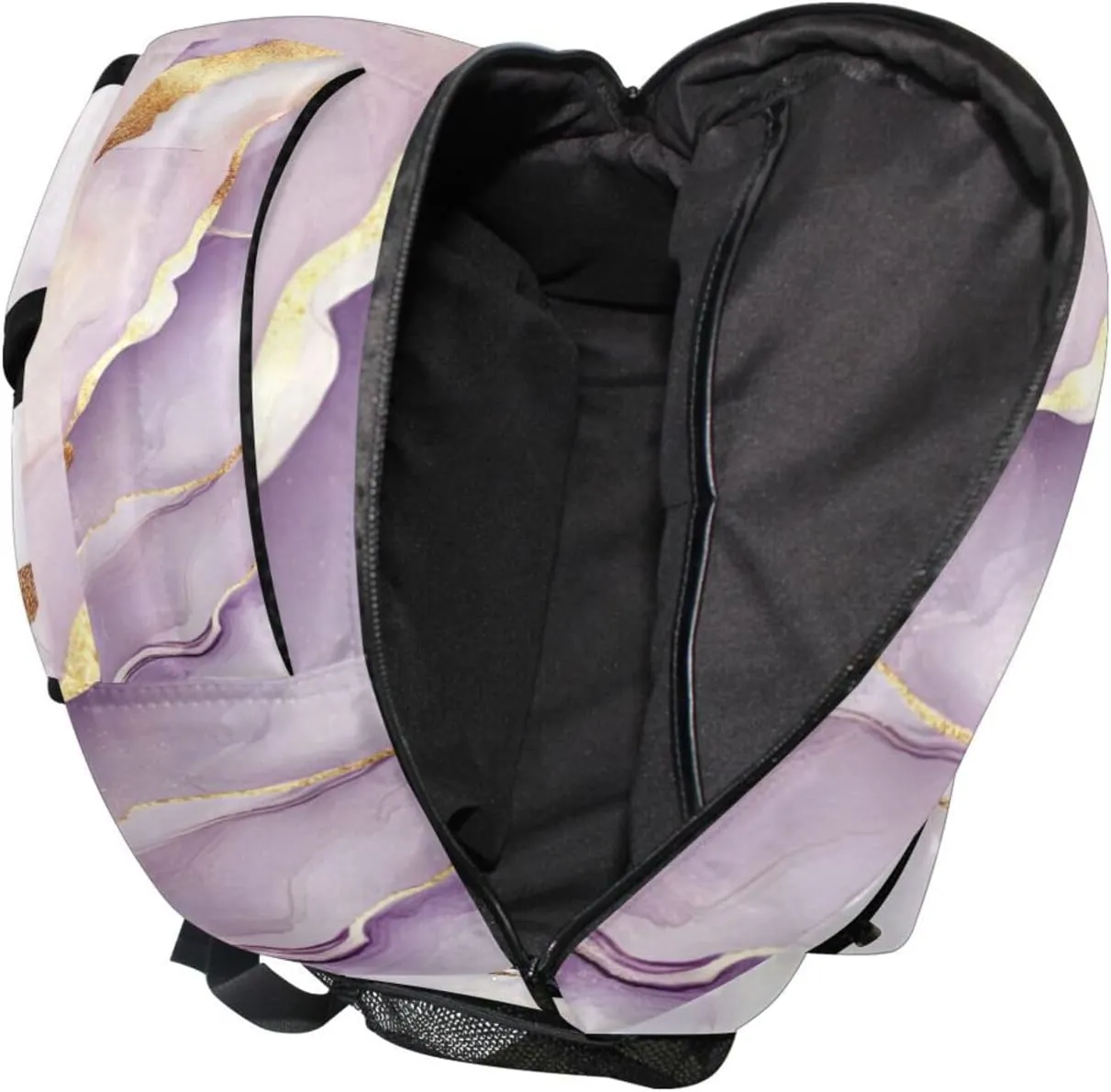 Sport Backpack for Teens Boys Girls Waterproof Backpack with Chest Strap Gift Men & Women Marble White White