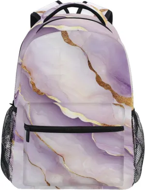 Sport Backpack for Teens Boys Girls Waterproof Backpack with Chest Strap Gift Men & Women Marble White White
