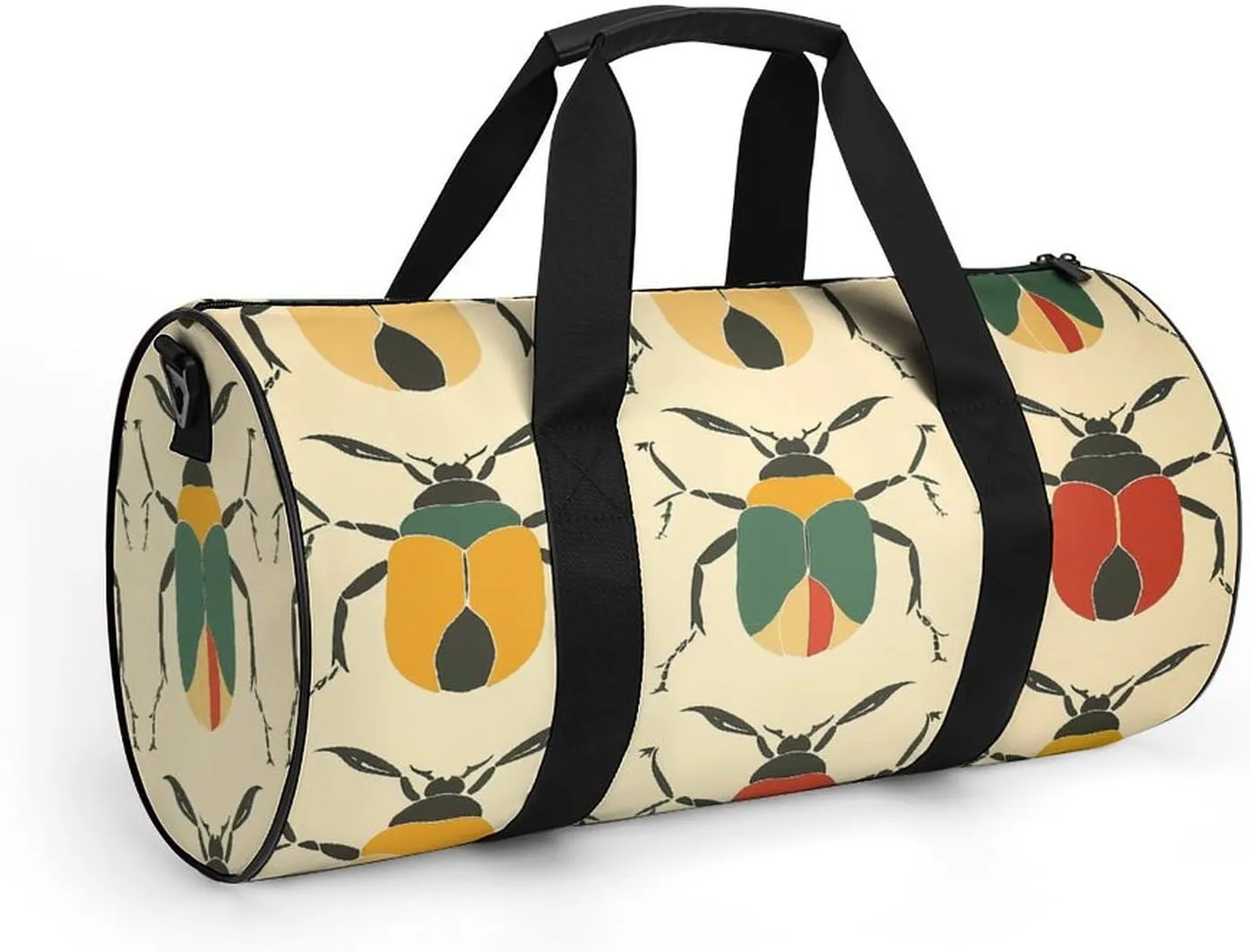 Sports Gym Bag for Women Men Travel Duffel Bag Beetle Shape Pattern Weekender Bag Canvas Carry on Overnight Bag for Travel Swimming Fitness Workout Sports Duffle Bag, 17.7in/9in/9in, style-1