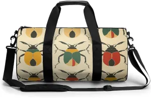 Sports Gym Bag for Women Men Travel Duffel Bag Beetle Shape Pattern Weekender Bag Canvas Carry on Overnight Bag for Travel Swimming Fitness Workout Sports Duffle Bag, 17.7in/9in/9in, style-1