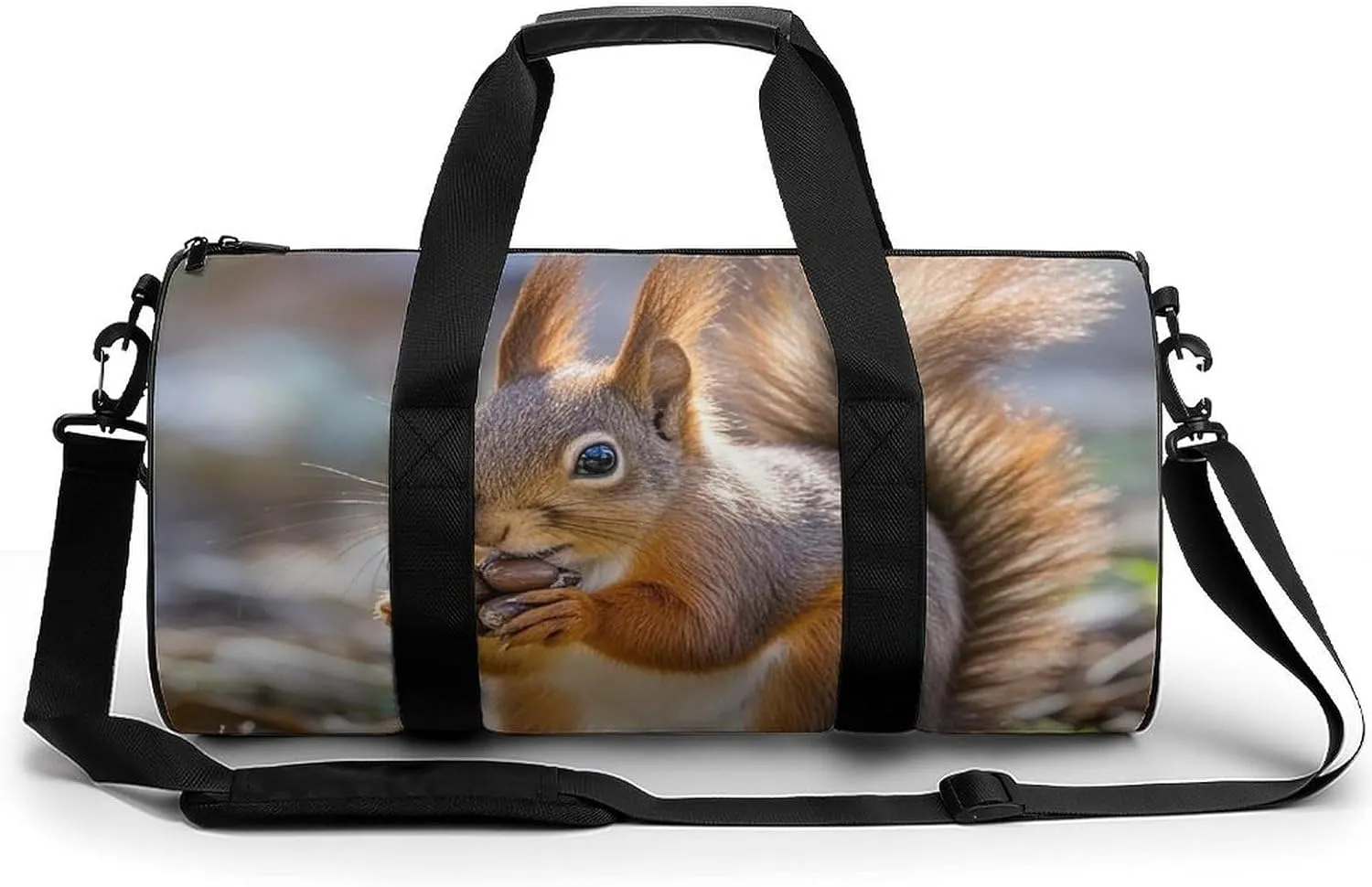 Sports Gym Bag for Women Men Travel Duffel Bag Cute Squirrels Weekender Bag Canvas Carry on Overnight Bag for Travel Swimming Fitness Workout Sports Duffle Bag