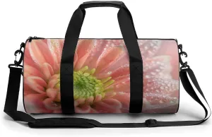 Sports Gym Bag for Women Men Travel Duffel Bag Dew on Petals Weekender Bag Canvas Carry on Overnight Bag for Travel Swimming Fitness Workout Sports Duffle Bag, 17.7in/9in/9in, style-2