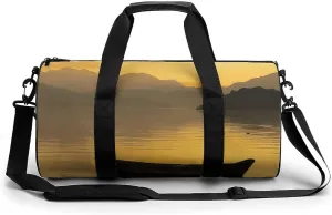 Sports Gym Bag for Women Men Travel Duffel Bag Floating on A Calm Lake Weekender Bag Canvas Carry on Overnight Bag for Travel Swimming Fitness Workout Sports Duffle Bag