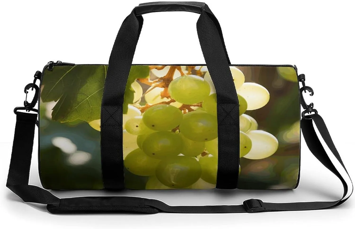 Sports Gym Bag for Women Men Travel Duffel Bag Green Grape Hanging Weekender Bag Canvas Carry on Overnight Bag for Travel Swimming Fitness Workout Sports Duffle Bag