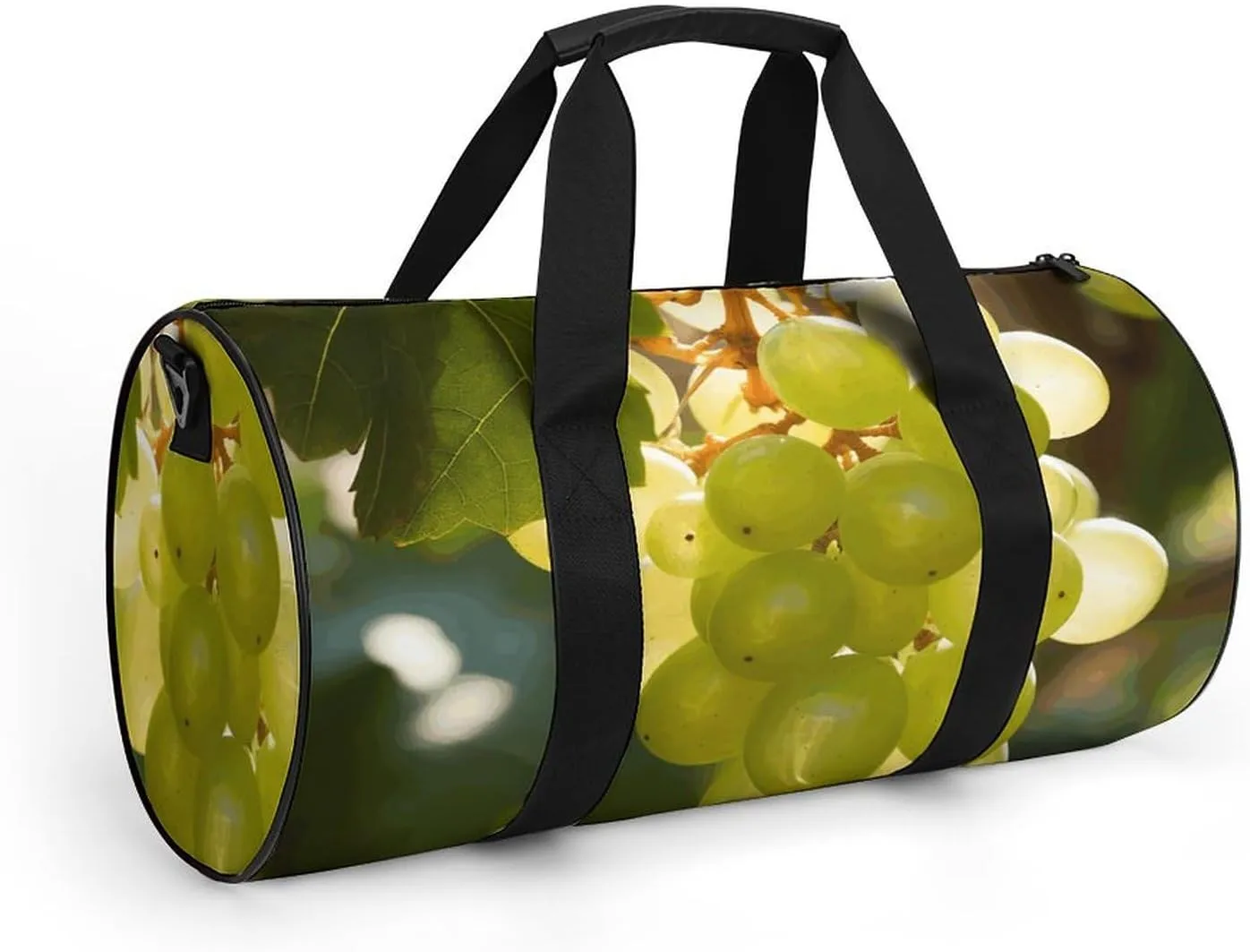 Sports Gym Bag for Women Men Travel Duffel Bag Green Grape Hanging Weekender Bag Canvas Carry on Overnight Bag for Travel Swimming Fitness Workout Sports Duffle Bag