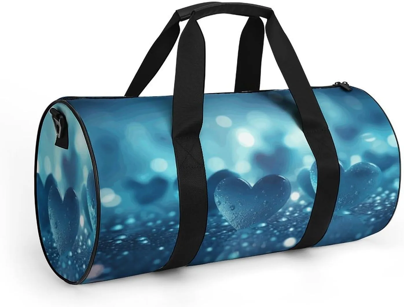 Sports Gym Bag for Women Men Travel Duffel Bag Heart Image on Background Weekender Bag Canvas Carry on Overnight Bag for Travel Swimming Fitness Workout Sports Duffle Bag