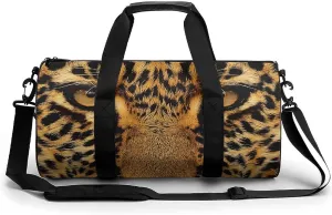 Sports Gym Bag for Women Men Travel Duffel Bag Leopard Fur Pattern Weekender Bag Canvas Carry on Overnight Bag for Travel Swimming Fitness Workout Sports Duffle Bag, 17.7in/9in/9in, style-2