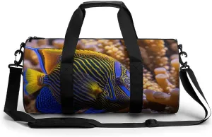 Sports Gym Bag for Women Men Travel Duffel Bag Lying on Top of The Coral Weekender Bag Canvas Carry on Overnight Bag for Travel Swimming Fitness Workout Sports Duffle Bag