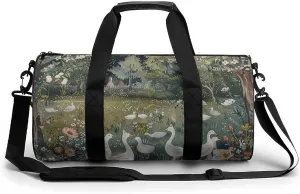 Sports Gym Bag for Women Men Travel Duffel Bag Old English Garden Weekender Bag Canvas Carry on Overnight Bag for Travel Swimming Fitness Workout Sports Duffle Bag, 17.7in/9in/9in, style-4