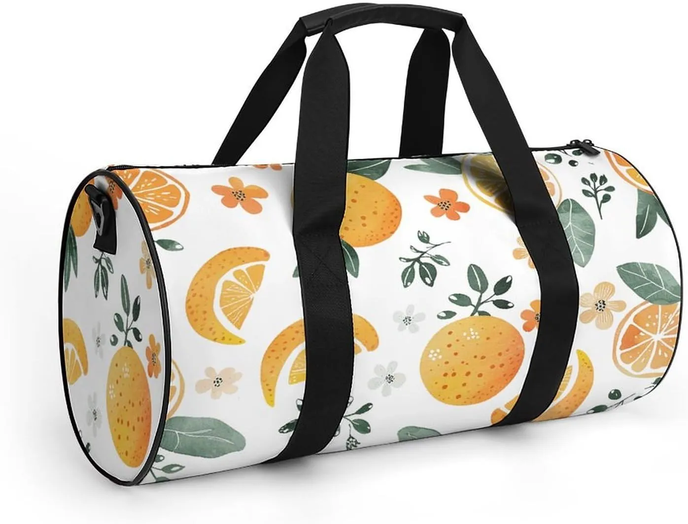 Sports Gym Bag for Women Men Travel Duffel Bag Oranges And Lemons Weekender Bag Canvas Carry on Overnight Bag for Travel Swimming Fitness Workout Sports Duffle Bag
