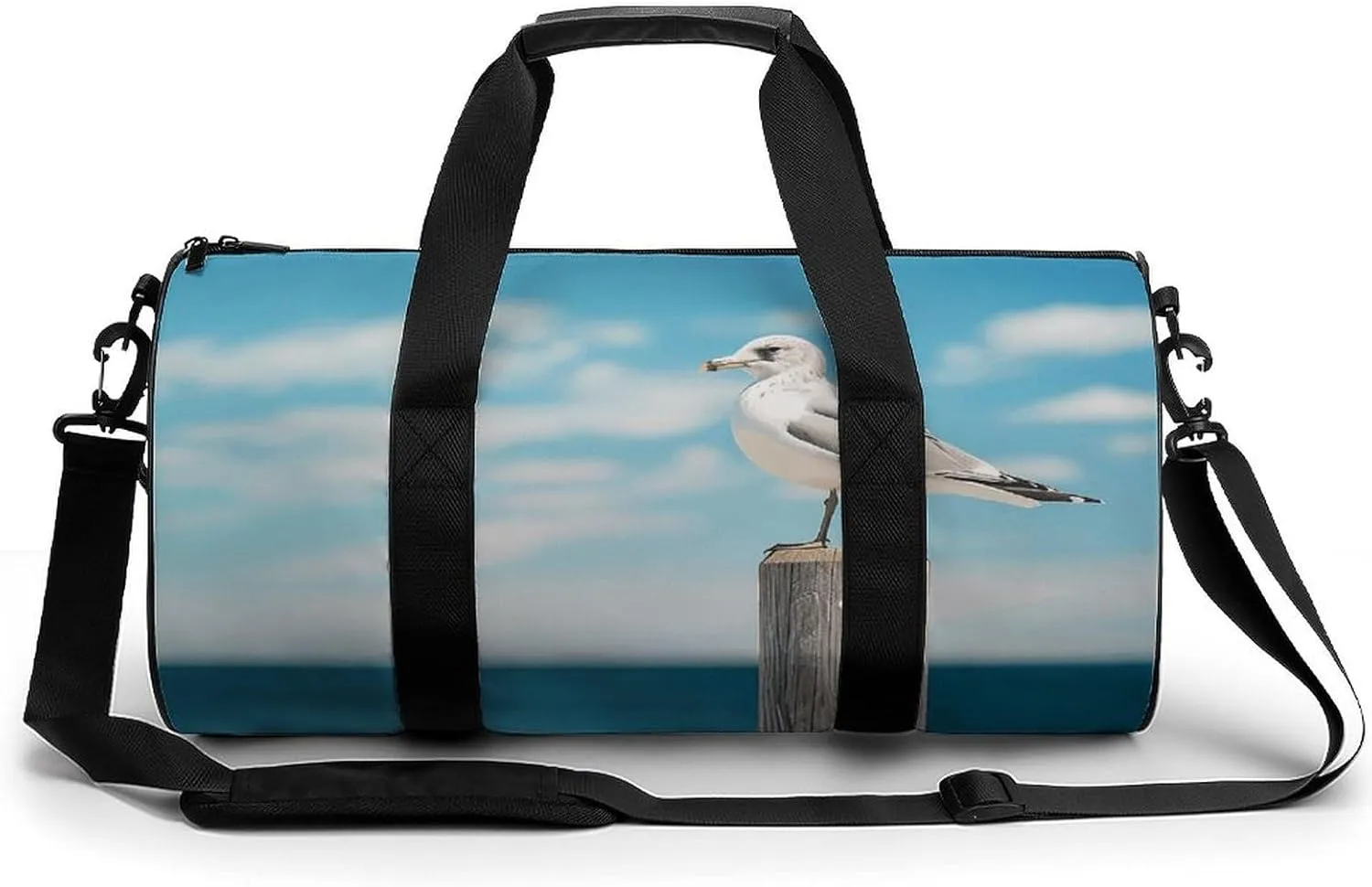 Sports Gym Bag for Women Men Travel Duffel Bag Perched on Wooden Pillar Weekender Bag Canvas Carry on Overnight Bag for Travel Swimming Fitness Workout Sports Duffle Bag