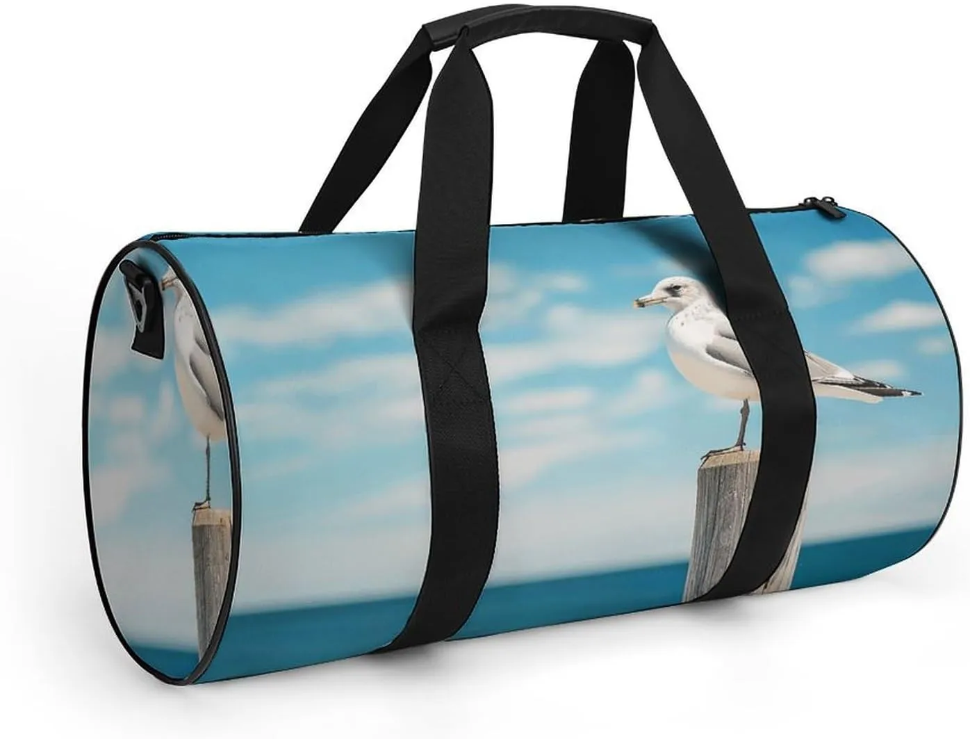 Sports Gym Bag for Women Men Travel Duffel Bag Perched on Wooden Pillar Weekender Bag Canvas Carry on Overnight Bag for Travel Swimming Fitness Workout Sports Duffle Bag