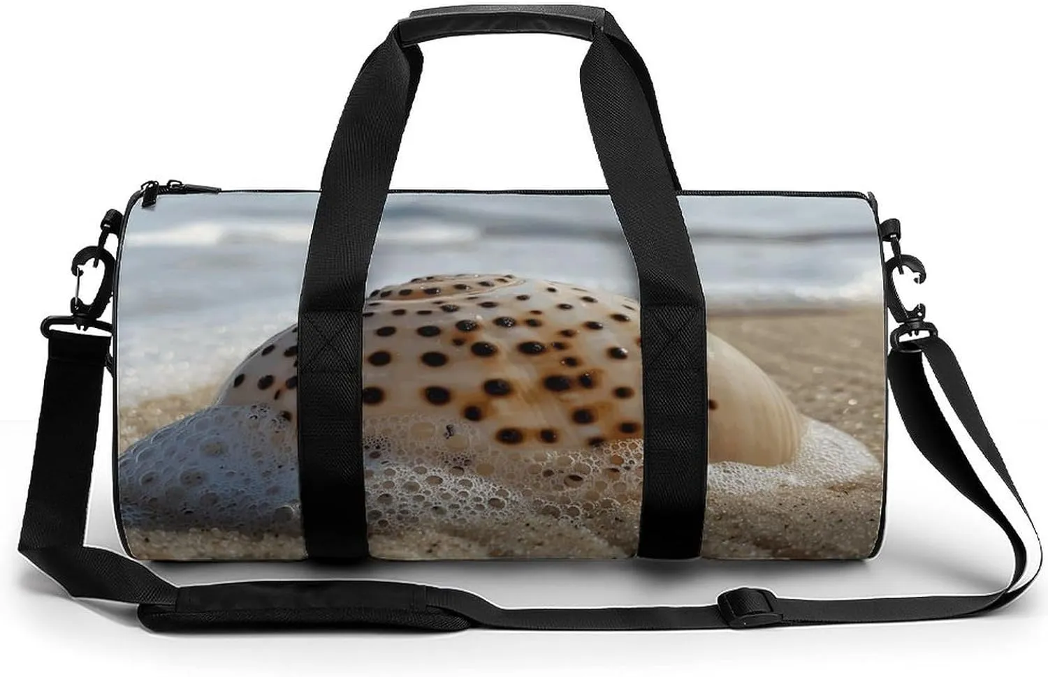 Sports Gym Bag for Women Men Travel Duffel Bag Shells on The Beach Weekender Bag Canvas Carry on Overnight Bag for Travel Swimming Fitness Workout Sports Duffle Bag, 17.7in/9in/9in, style-2-1