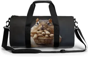 Sports Gym Bag for Women Men Travel Duffel Bag Squirrel Weekender Bag Canvas Carry on Overnight Bag for Travel Swimming Fitness Workout Sports Duffle Bag, 17.7in/9in/9in, style-2-3