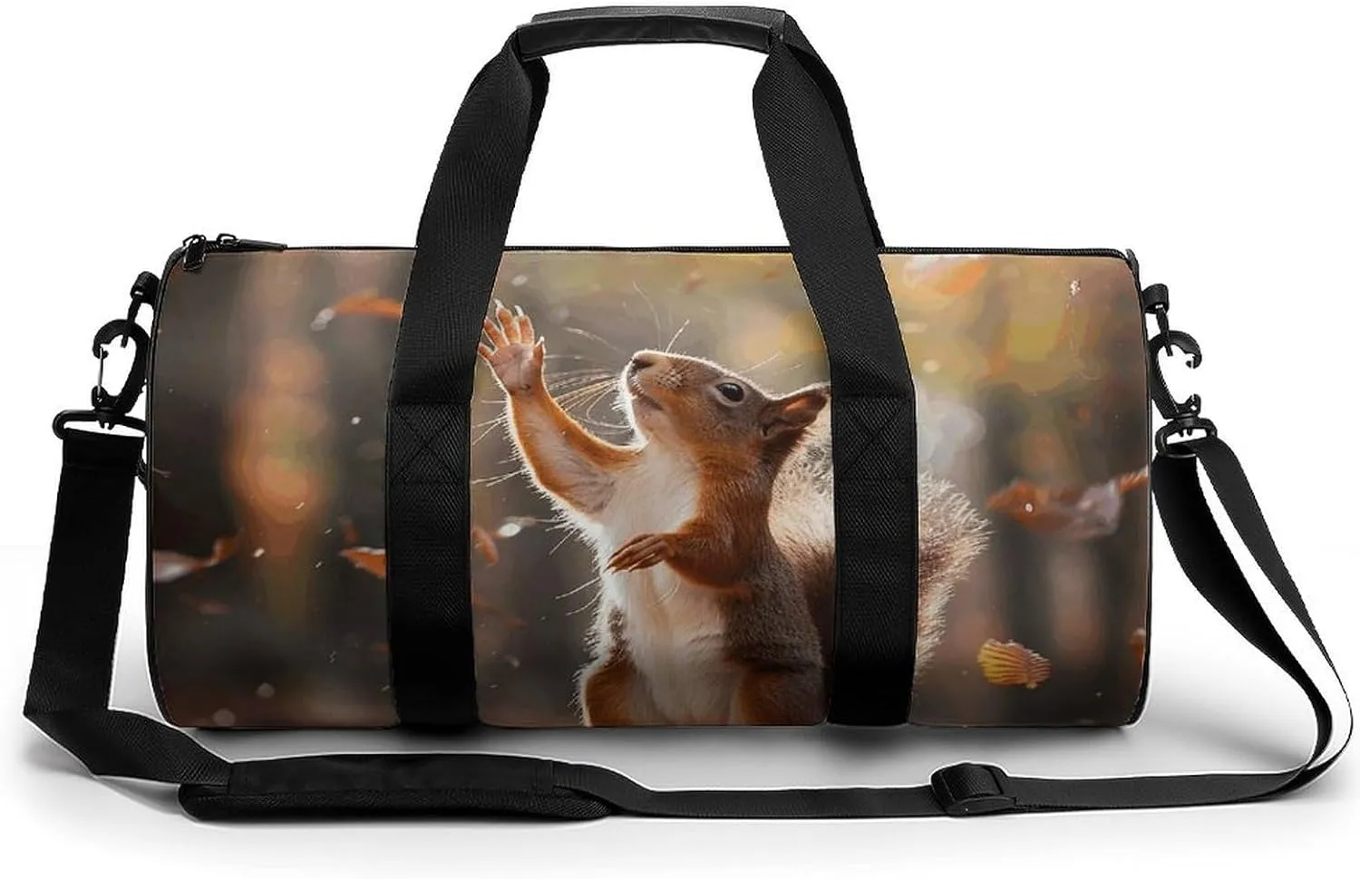 Sports Gym Bag for Women Men Travel Duffel Bag Standing on Hind Legs Weekender Bag Canvas Carry on Overnight Bag for Travel Swimming Fitness Workout Sports Duffle Bag