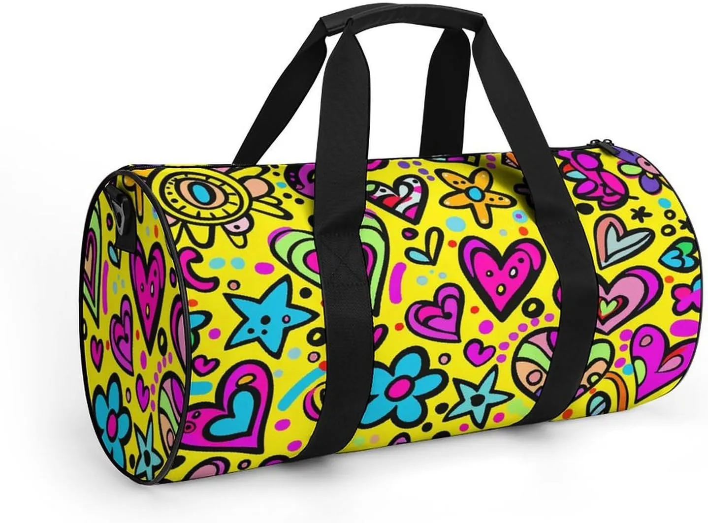 Sports Gym Bag for Women Men Travel Duffel Bag Swirls And Dots Weekender Bag Canvas Carry on Overnight Bag for Travel Swimming Fitness Workout Sports Duffle Bag