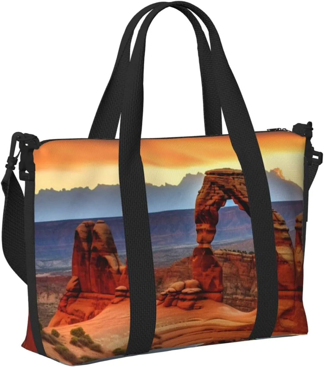 Sports Gym Bag for Women Men Travel Duffel Bag Tote Arches National Park Weekender Bag Canvas Carry on Overnight Bag for Travel Swimming Fitness Workout Sports Duffle Bag