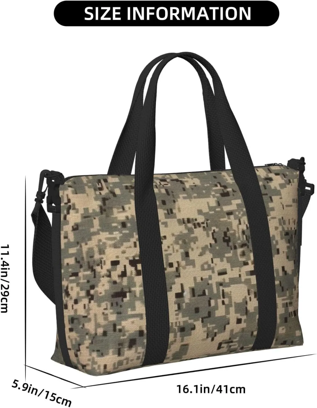 Sports Gym Bag for Women Men Travel Duffel Bag Tote Army Digital Camouflage Weekender Bag Canvas Carry on Overnight Bag for Travel Swimming Fitness Workout Sports Duffle Bag