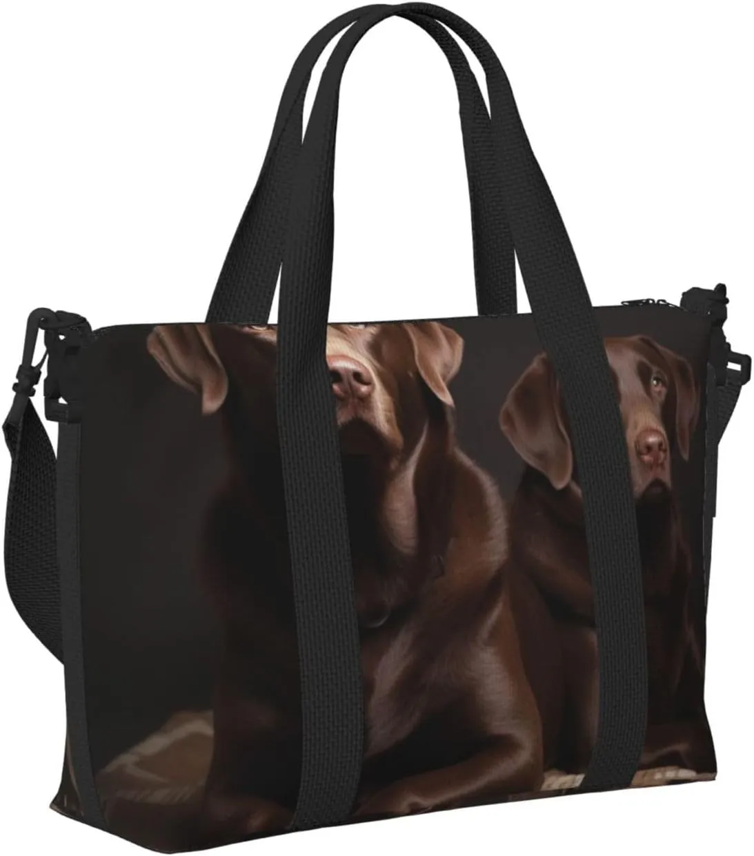 Sports Gym Bag for Women Men Travel Duffel Bag Tote Brown Labrador Retriever Weekender Bag Canvas Carry on Overnight Bag for Travel Swimming Fitness Workout Sports Duffle Bag