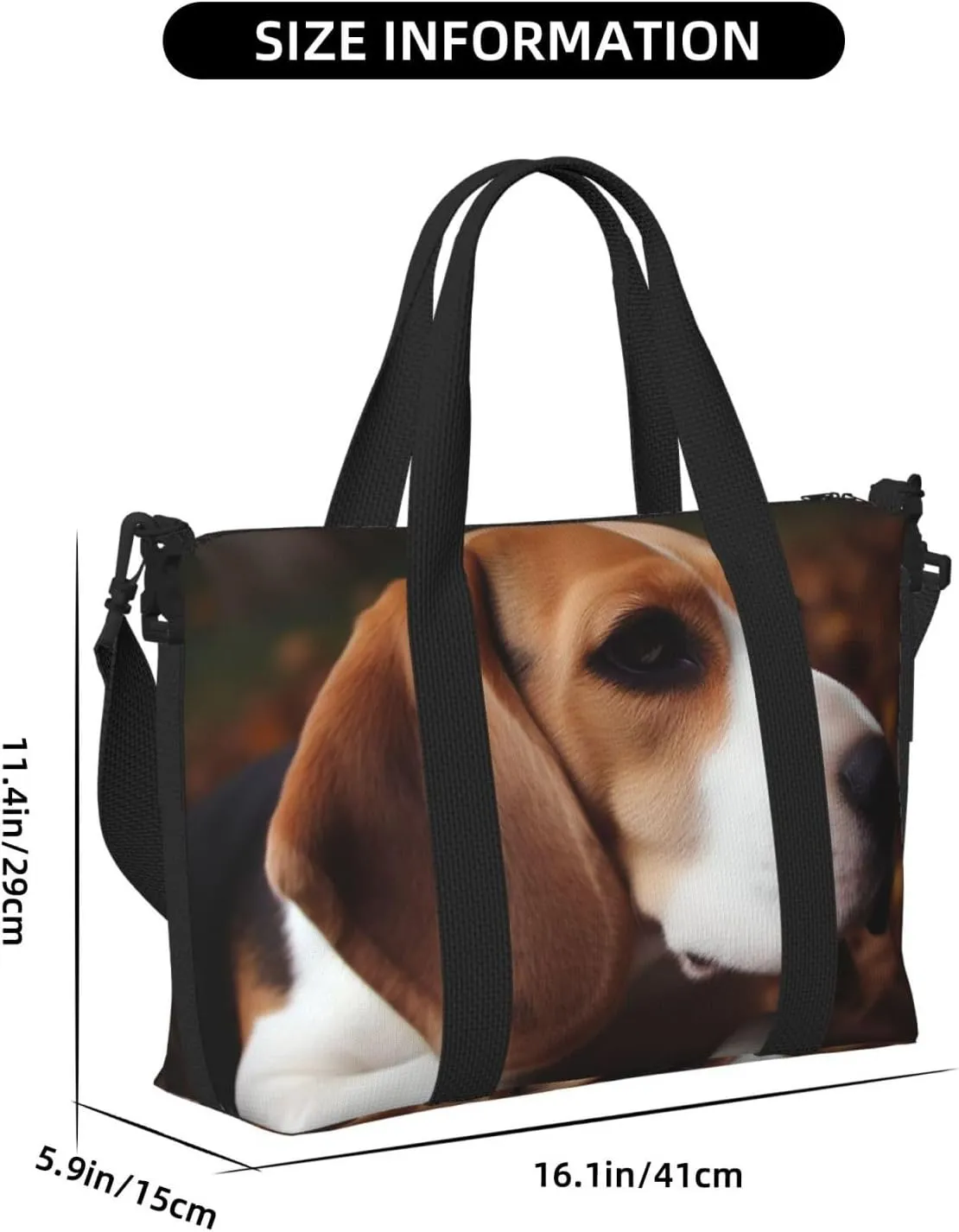 Sports Gym Bag for Women Men Travel Duffel Bag Tote Cute Beagle Weekender Bag Canvas Carry on Overnight Bag for Travel Swimming Fitness Workout Sports Duffle Bag