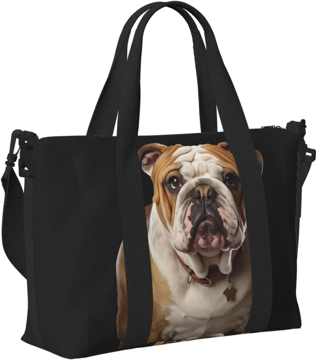 Sports Gym Bag for Women Men Travel Duffel Bag Tote English-Bulldog Weekender Bag Canvas Carry on Overnight Bag for Travel Swimming Fitness Workout Sports Duffle Bag