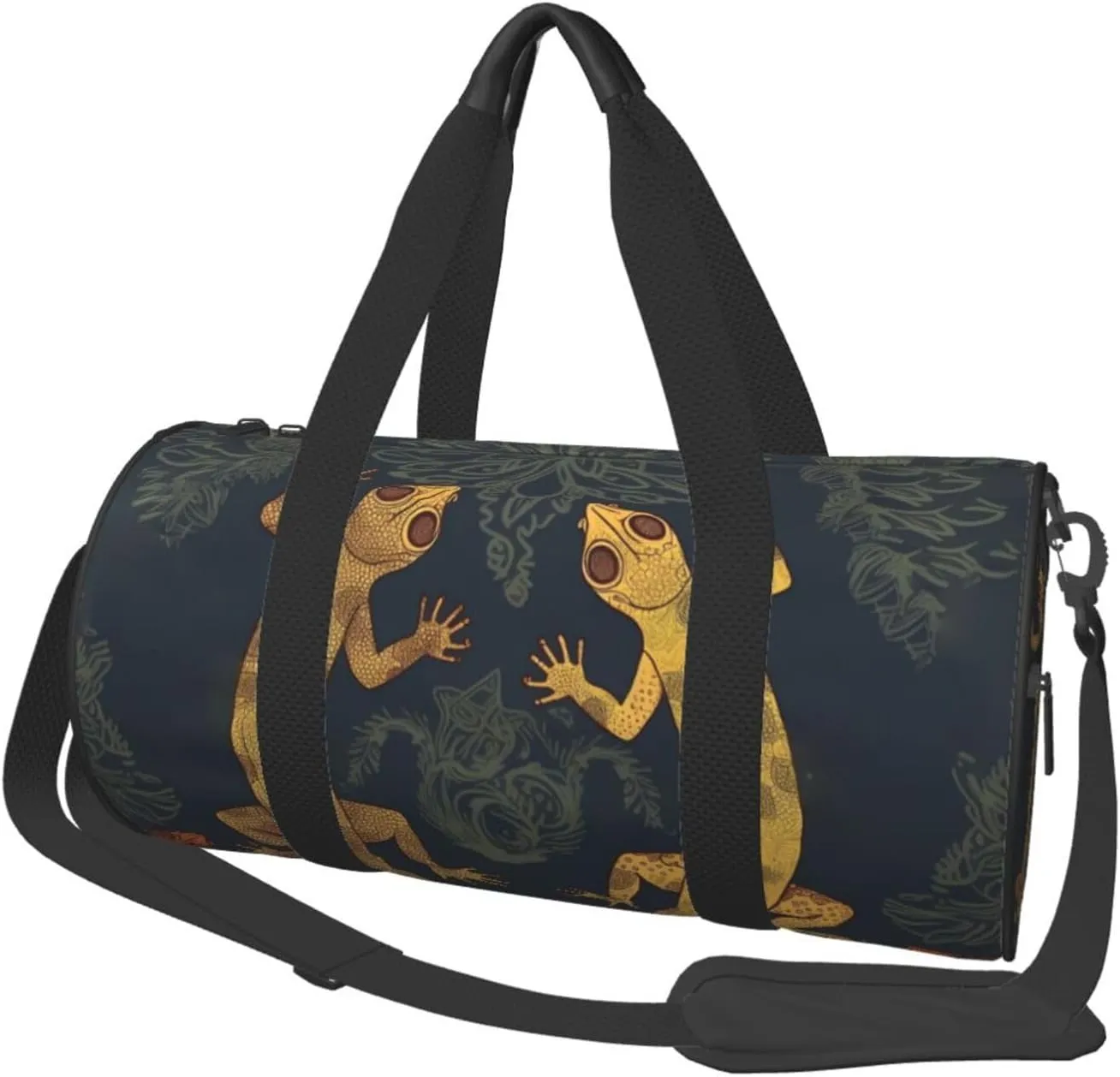 Sports Gym Bag for Women Men Travel Duffel Bag Tote Gecko Lizards Weekender Bag Canvas Carry on Overnight Bag for Travel Swimming Fitness Workout Sports Duffle Bag