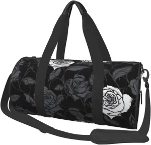 Sports Gym Bag for Women Men Travel Duffel Bag Tote Rose gothic Weekender Bag Canvas Carry on Overnight Bag for Travel Swimming Fitness Workout Sports Duffle Bag