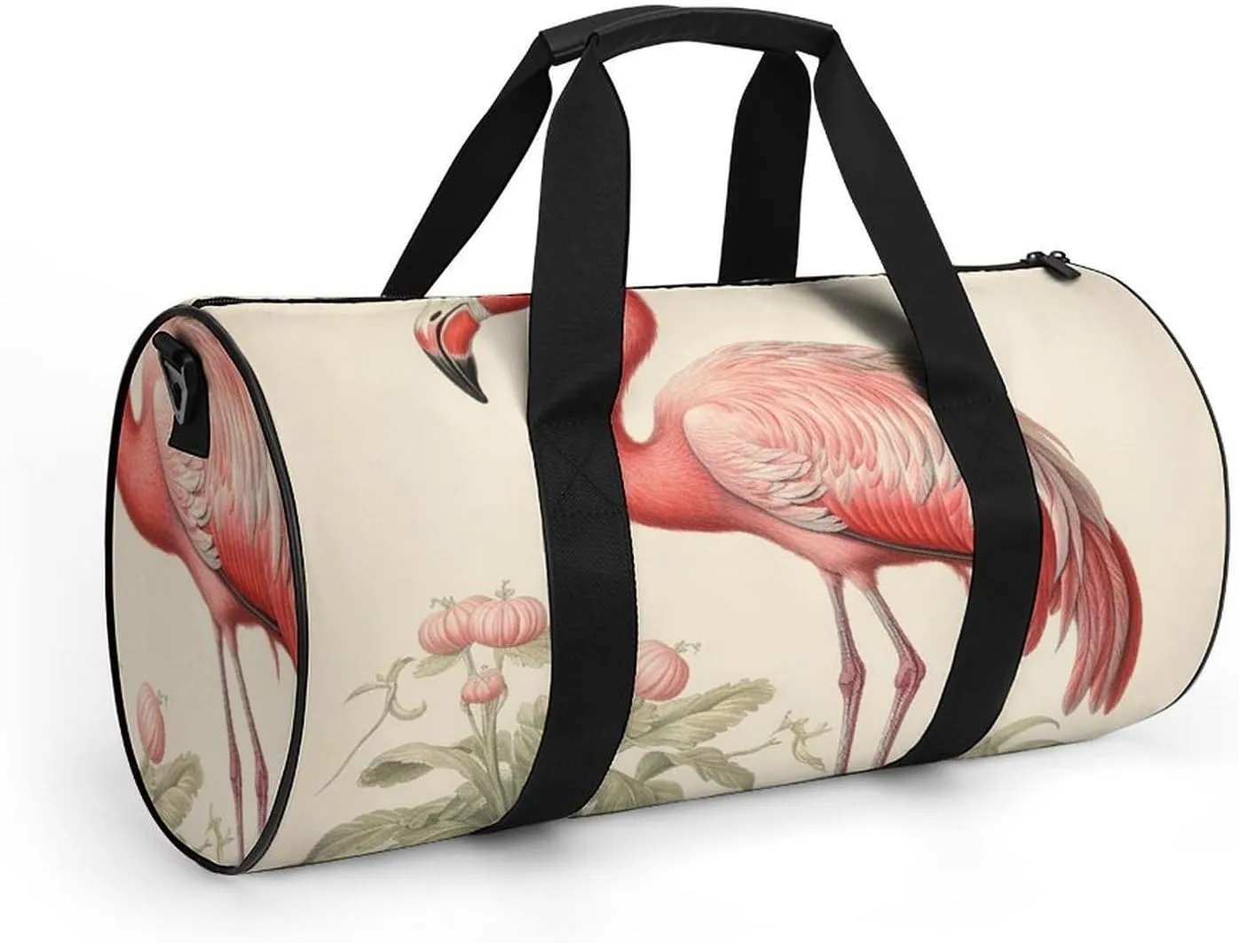 Sports Gym Bag for Women Men Travel Duffel Bag Tote Weekender Bag Art Flamingo Carry on Overnight Bag for Travel Swimming Fitness Workout Sports Duffle Bag