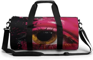 Sports Gym Bag for Women Men Travel Duffel Bag Tote Weekender Bag Brightly Colored Eyes Carry on Overnight Bag for Travel Swimming Fitness Workout Sports Duffle Bag